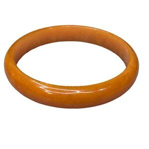 Vintage Butterscotch Orange Bakelite Bangle Bracelet 16.7 Grams Polished Finish